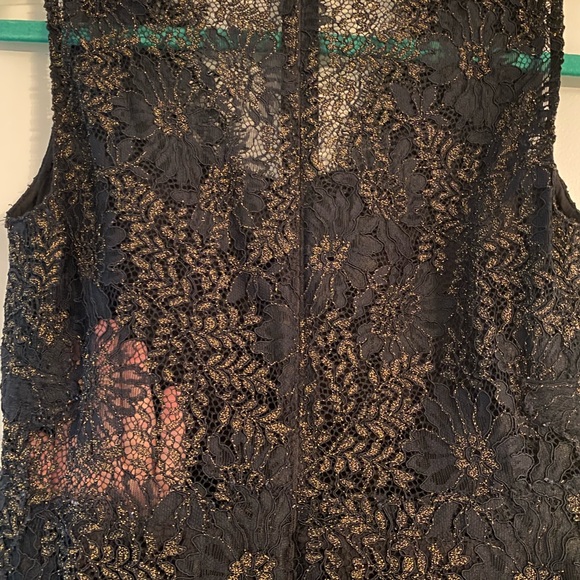 Elie Tahiri Black and Gold Lace Cocktail Dress. Size 0. - Picture 7 of 7